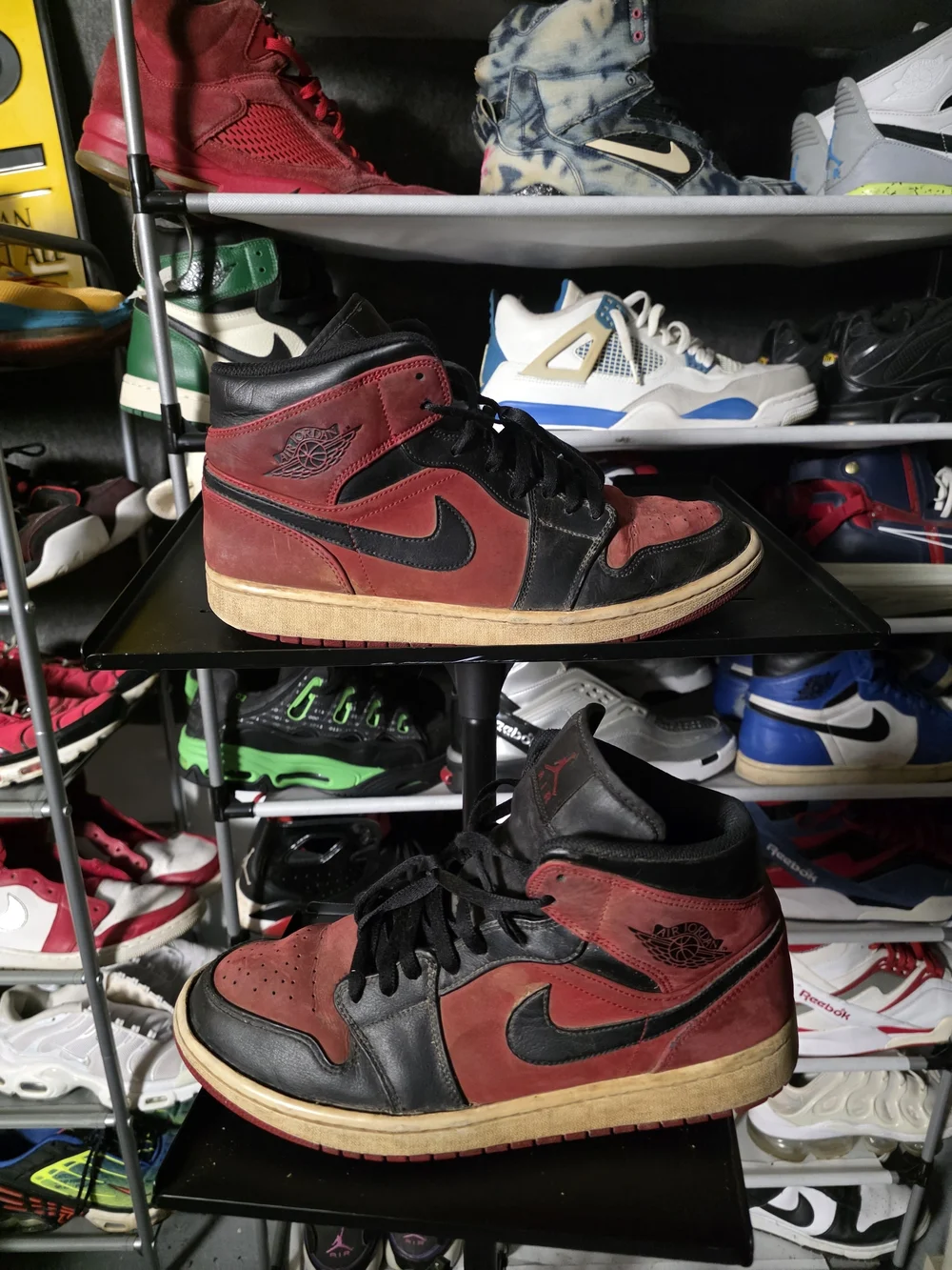 🔥 Nike Air Jordan 1 High Reverse Banned Men Size 11 Red & Black